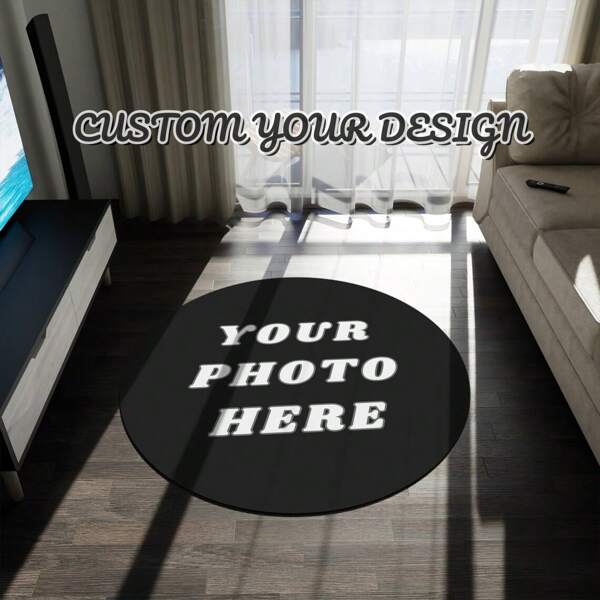 1PC Personalized Round Rug, Custom CD Game Disc Rug, Video Game Disc Room Decor, Custom Image Carpet For Salon Decor, Personalized Home Gift